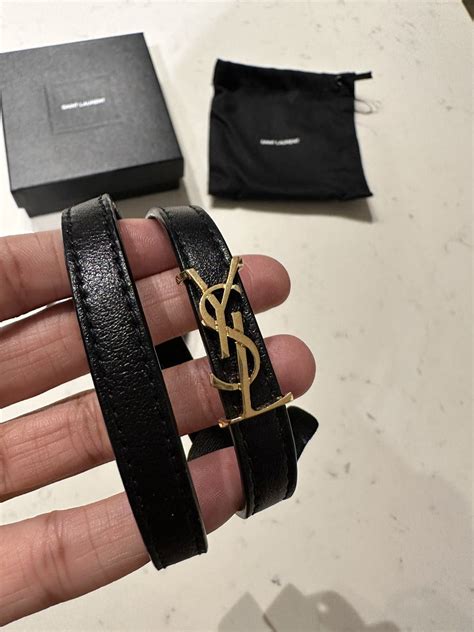 ysl double leather bracelet|yves saint laurent bracelets.